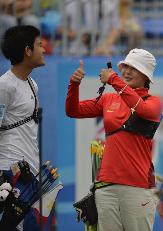 挪威射箭选手击中靶心，赢得金牌的简单介绍
